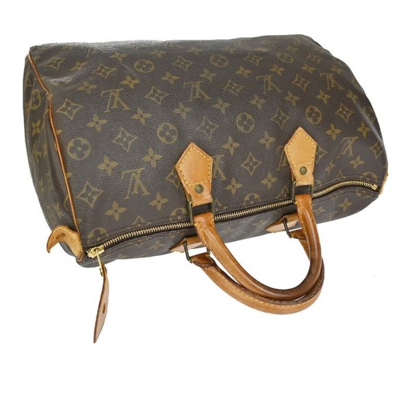 LOUIS VUITTON Speedy 35 Travel Hand Bag Monogram Leather Brown - Picture 6 of 15